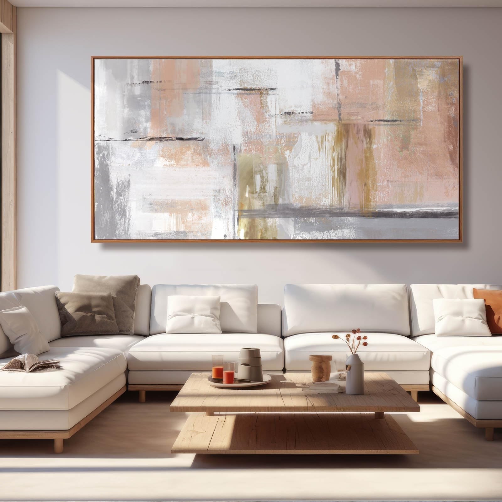 Kureful Large Painting Gold Abstract Wall Art for Living Room Bedroom Office …