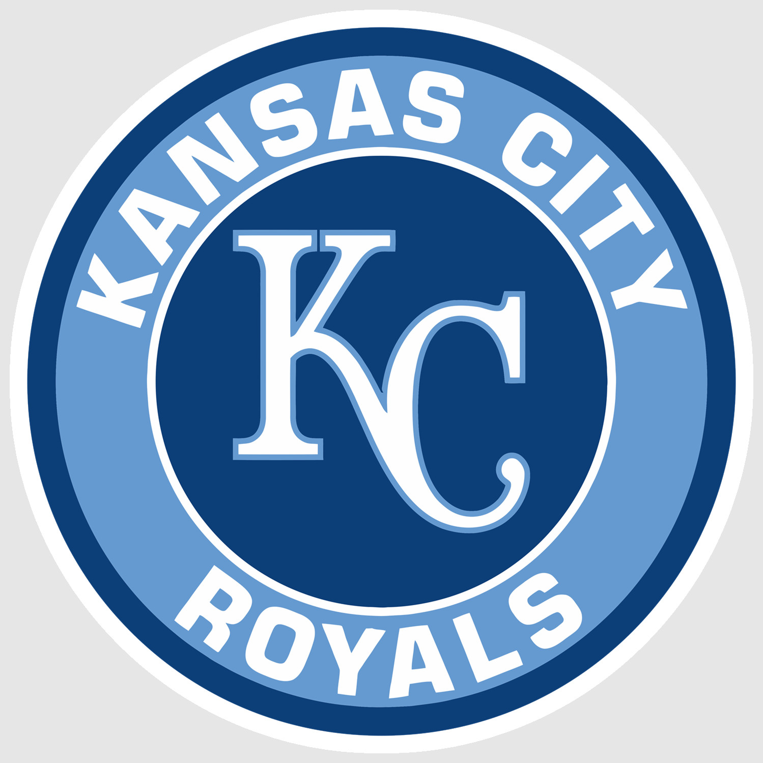Kansas City Royal Blue White Baseball Weather Resistant Vinyl Sticker/Decal 09