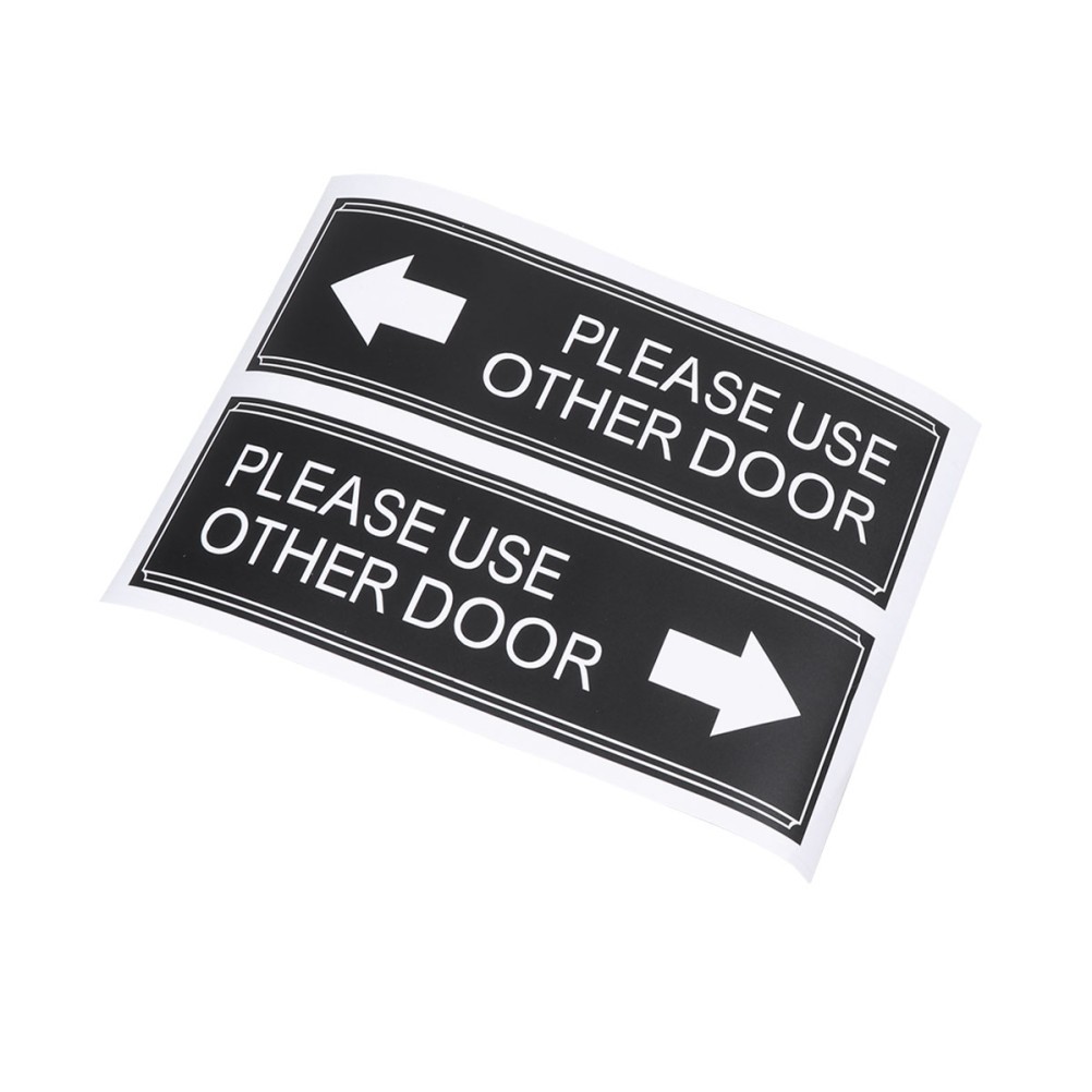 PVC Material 6Pcs Door Decor Please Use Other Door Sign Stickers for Indoor Use