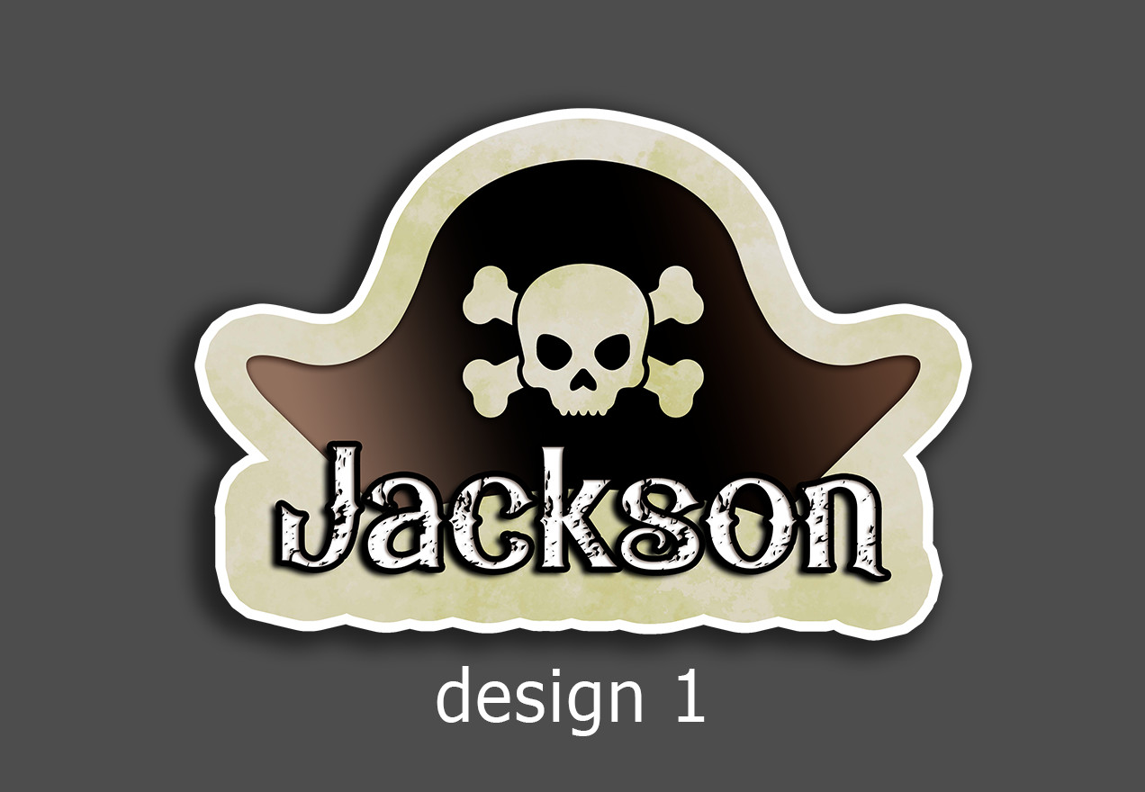 Pirate Name Personalized 3″ Vinyl Sticker
