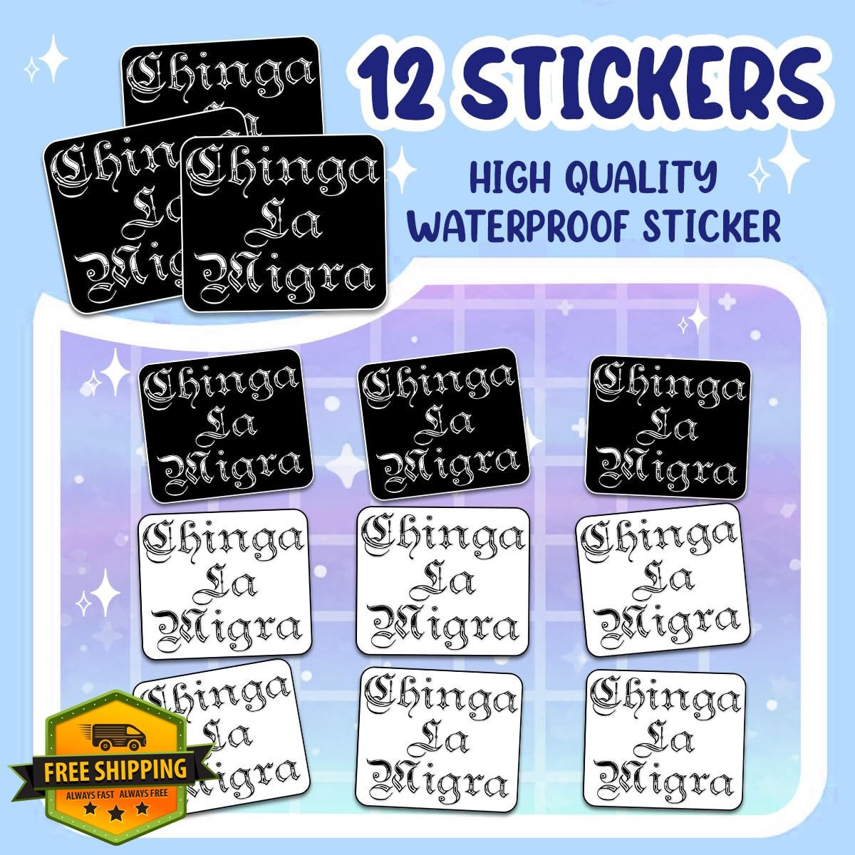 12pcs Chinga La Migra Sticker – Empower Immigrants, Support Equal Rights for …