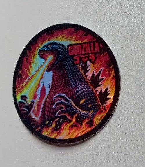 Godzilla Fire 3 Inch Waterproof Vinyl Holographic Sticker