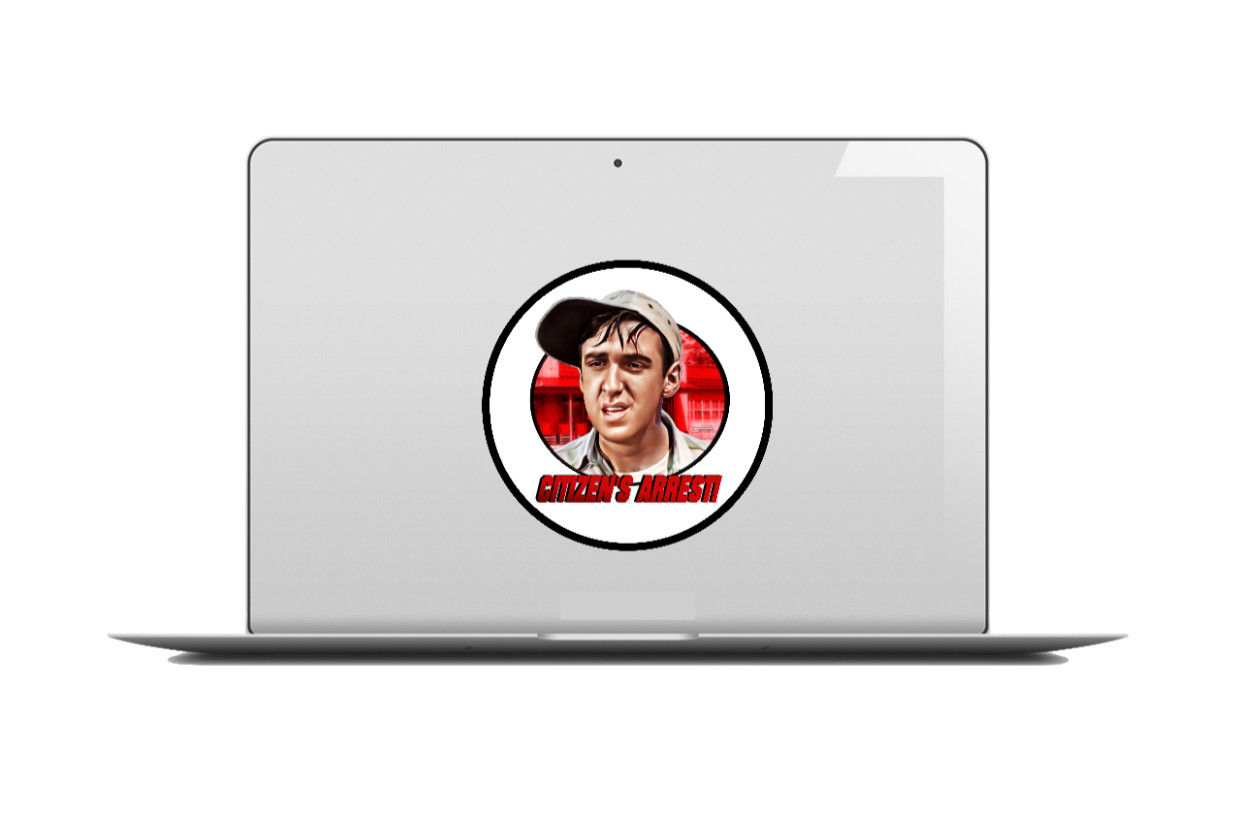 Andy Griffith Show (Citizen’s Arrest) – 4″ Handmade Vinyl Decal Vehicle Cooler