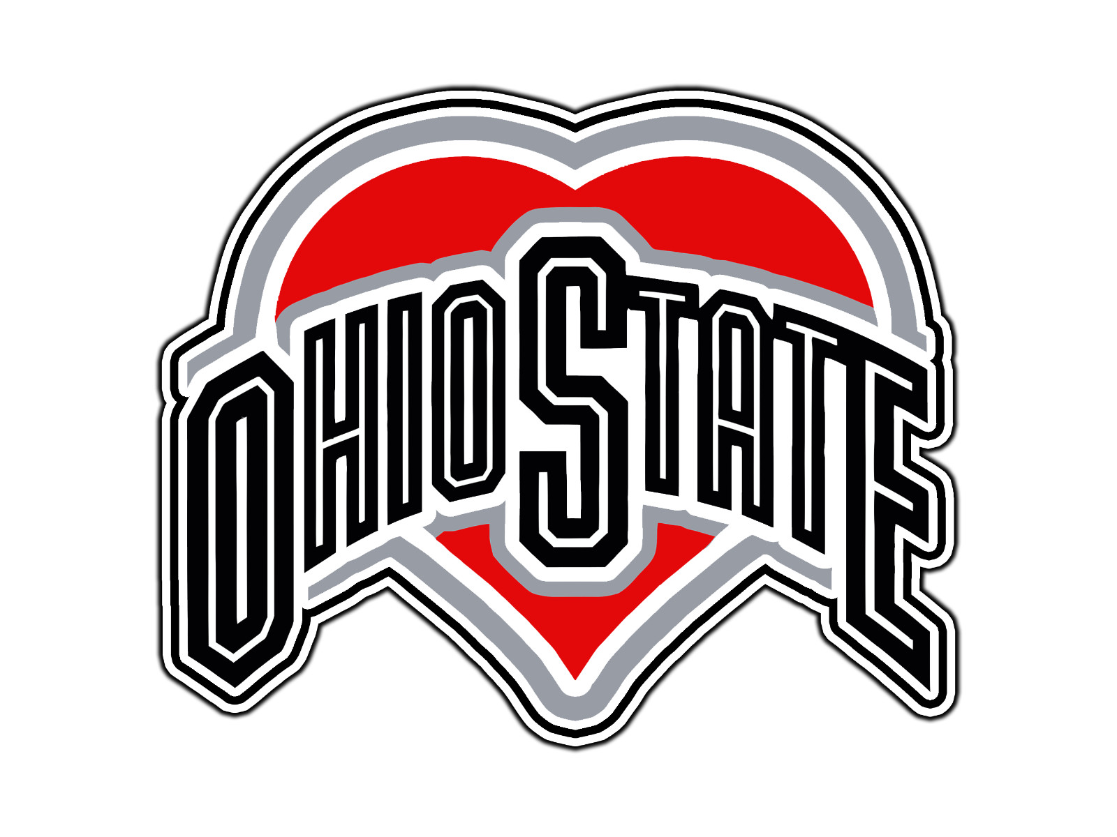 #404 Ohio State Buckeyes Love Logo Waterproof Vinyl Sticker Decal Die-Cut