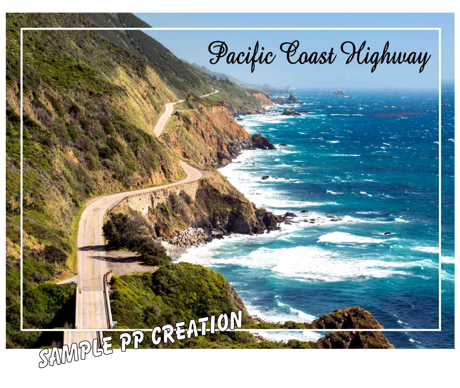 PACIFIC COAST HIGHWAY CALIFORNIA PHOTO FRIDGE MAGNET 4 X 3 inches TRAVEL