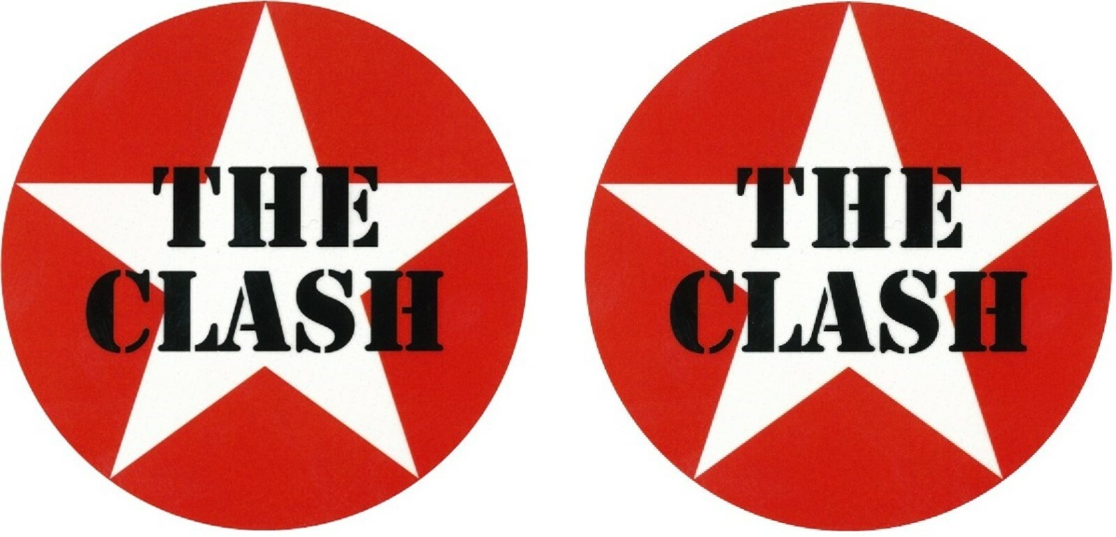 The Clash Star Logo Stickers [Lot of 2] Decal Laptop Car Window Water Bottle