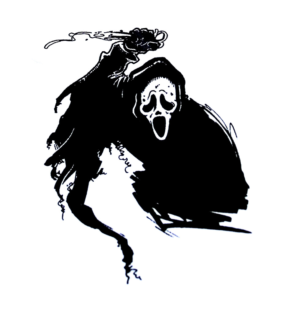 “SCREAM” Cut Sticker Decal Scary Movie Horror Film Ghost Face