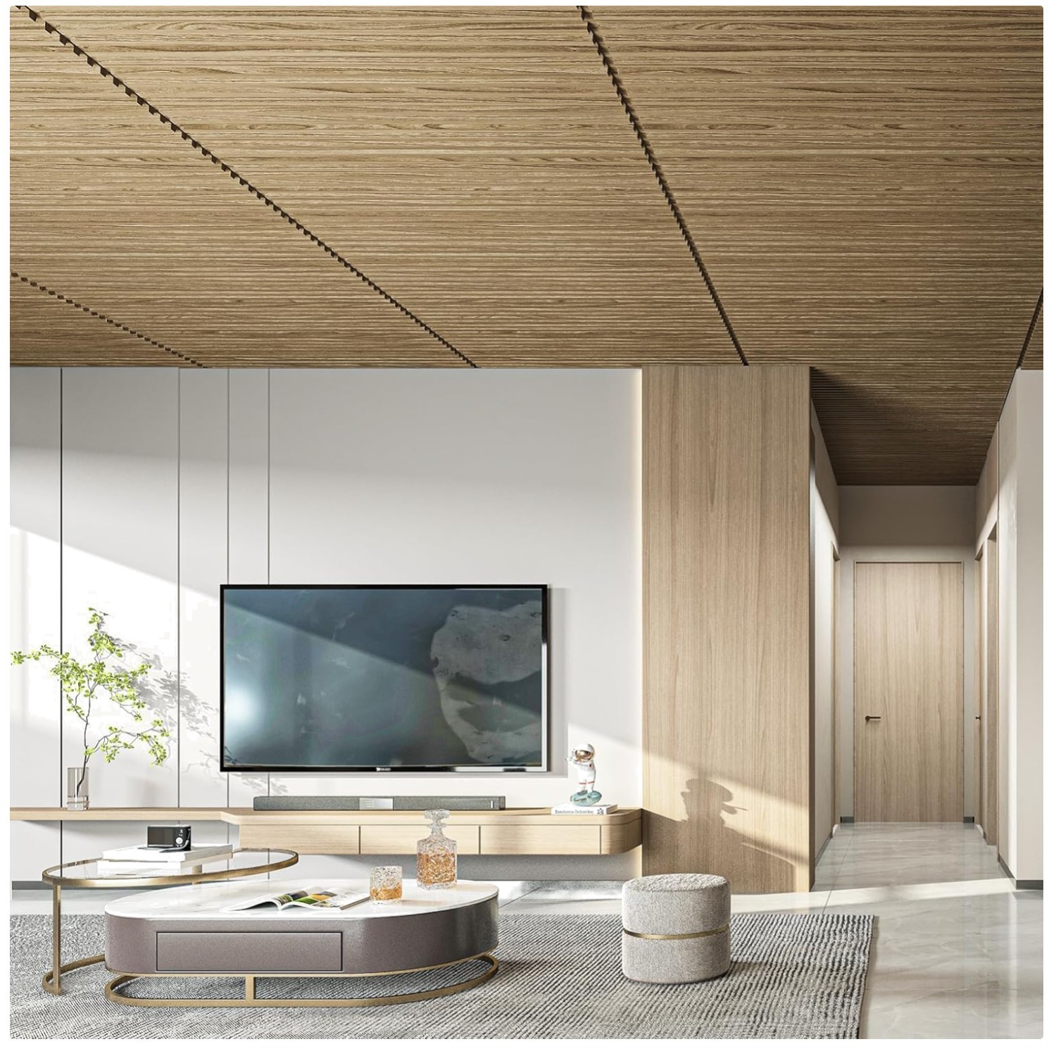 3D Wall Panels 6-Pack – Modern PVC Slat Design^