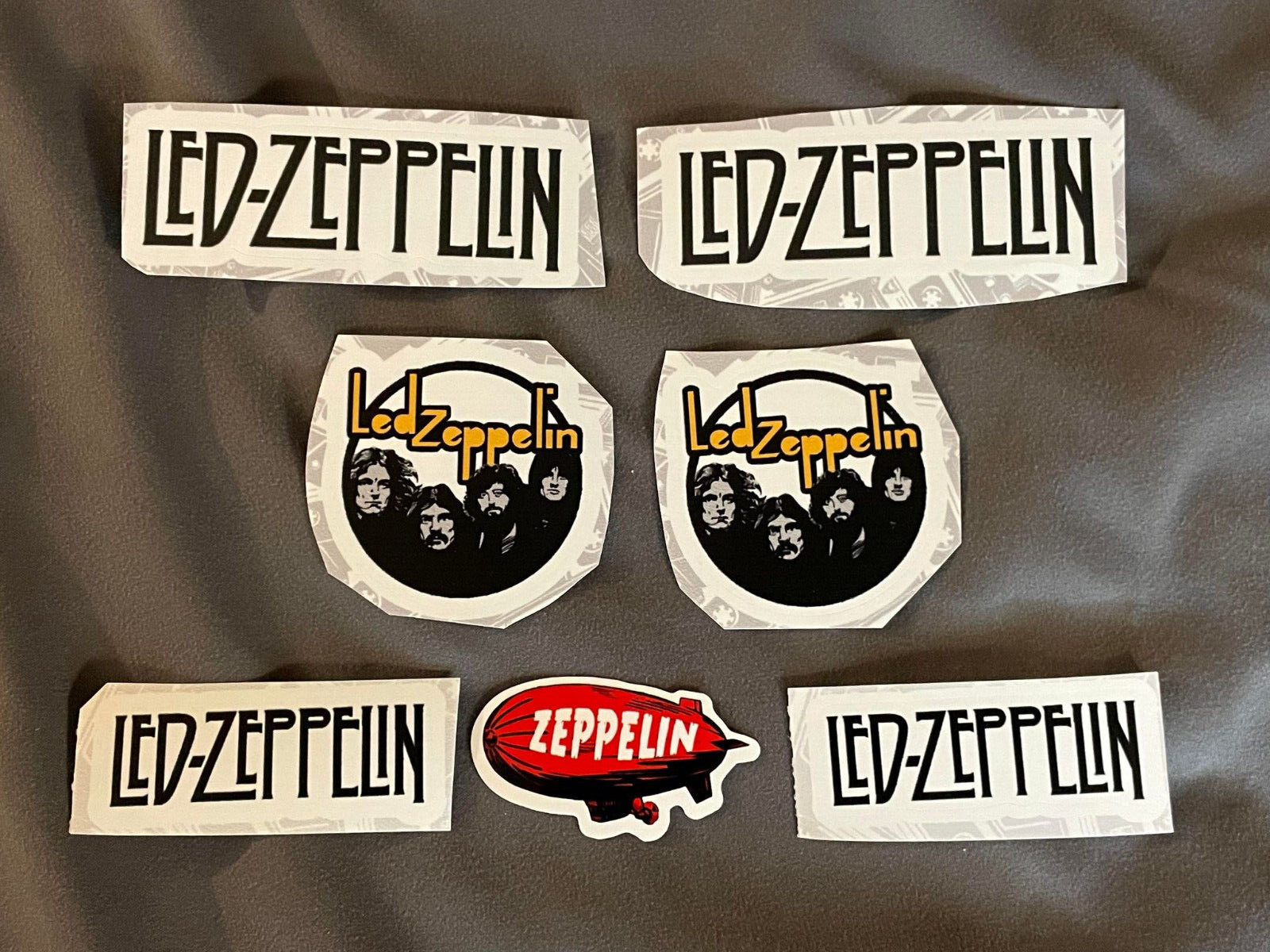 Lot (7) LED ZEPPELIN 3/4″ to 3 1/4″ Band STICKERS FAST! FREE SHIP! Page Plant
