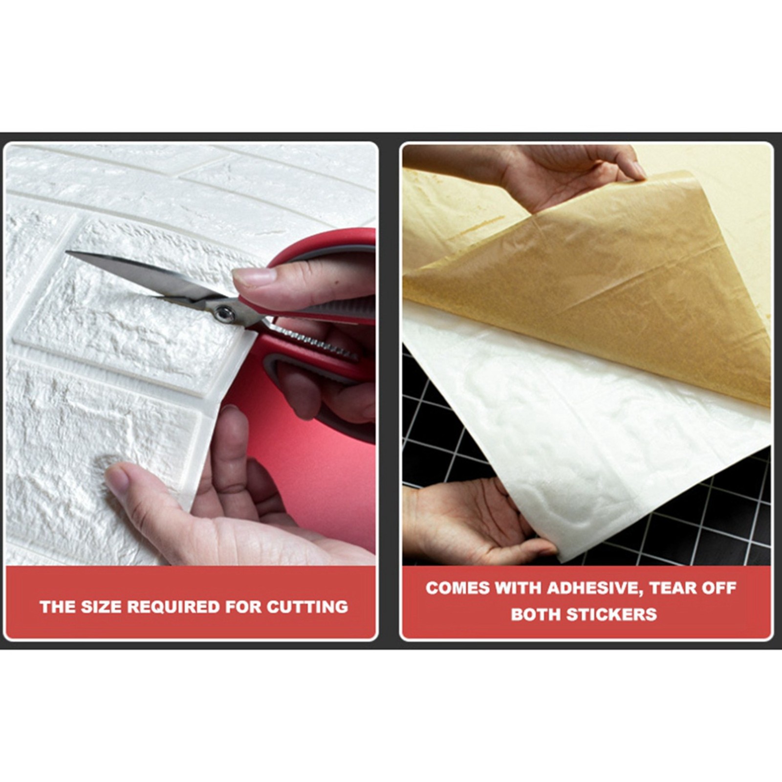 30Pcs Self-Adhesive 3D Brick Sticker DIY Foam Room Kitchen Roof Ceiling3681