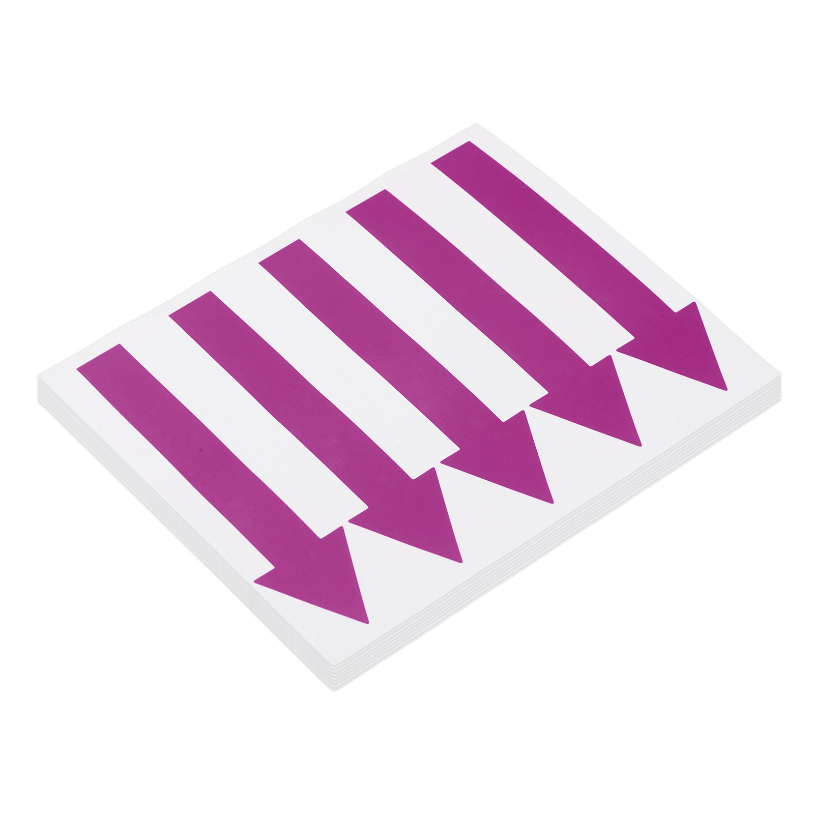 Arrow Sticker, (5×1.2 Inch, Purple) (40 Pcs), Waterproof Arrow Sign Sticker