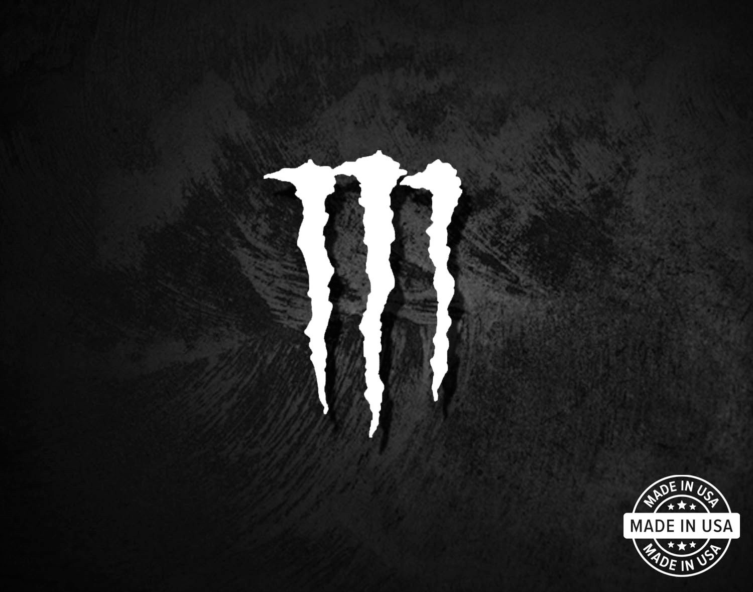 Monster Energy “M” Decal, Vinyl Die Cut Window Sticker, 100% Made In USA