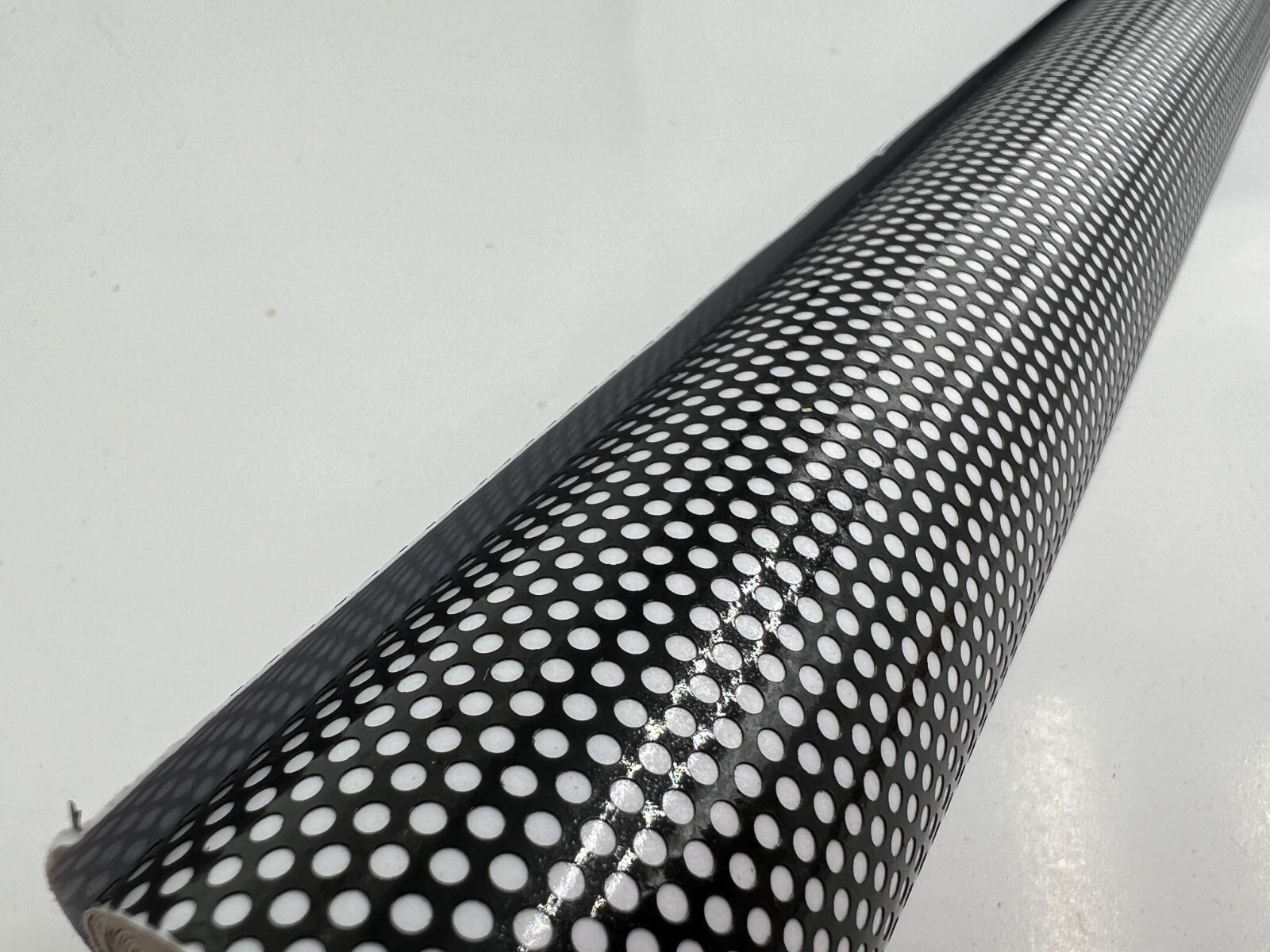 Sunice Self Adhesive Black Dotted Perforated Home Mesh Vinyl Film 17.7″x78.7″