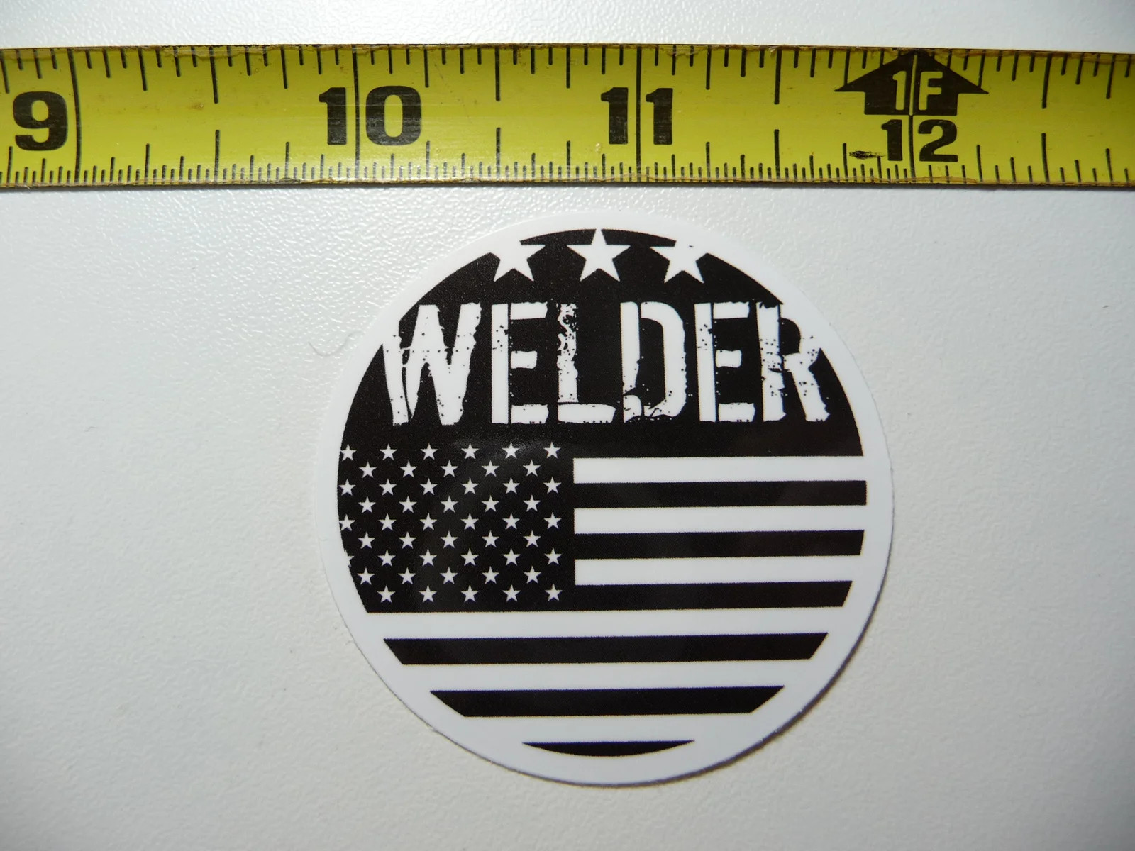 WELDER WELDING WORKING US FLAG SMALL STICKER DECAL WORK JOB HARD HAT PRIDE