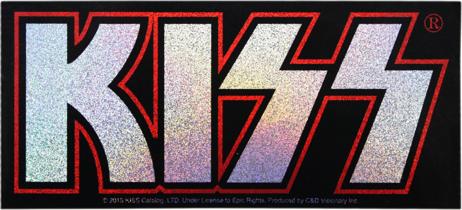 Sticker – KISS Logo Glam Rock Metal 70s Music Band GLITTERY Foil 6″ Decal #5874
