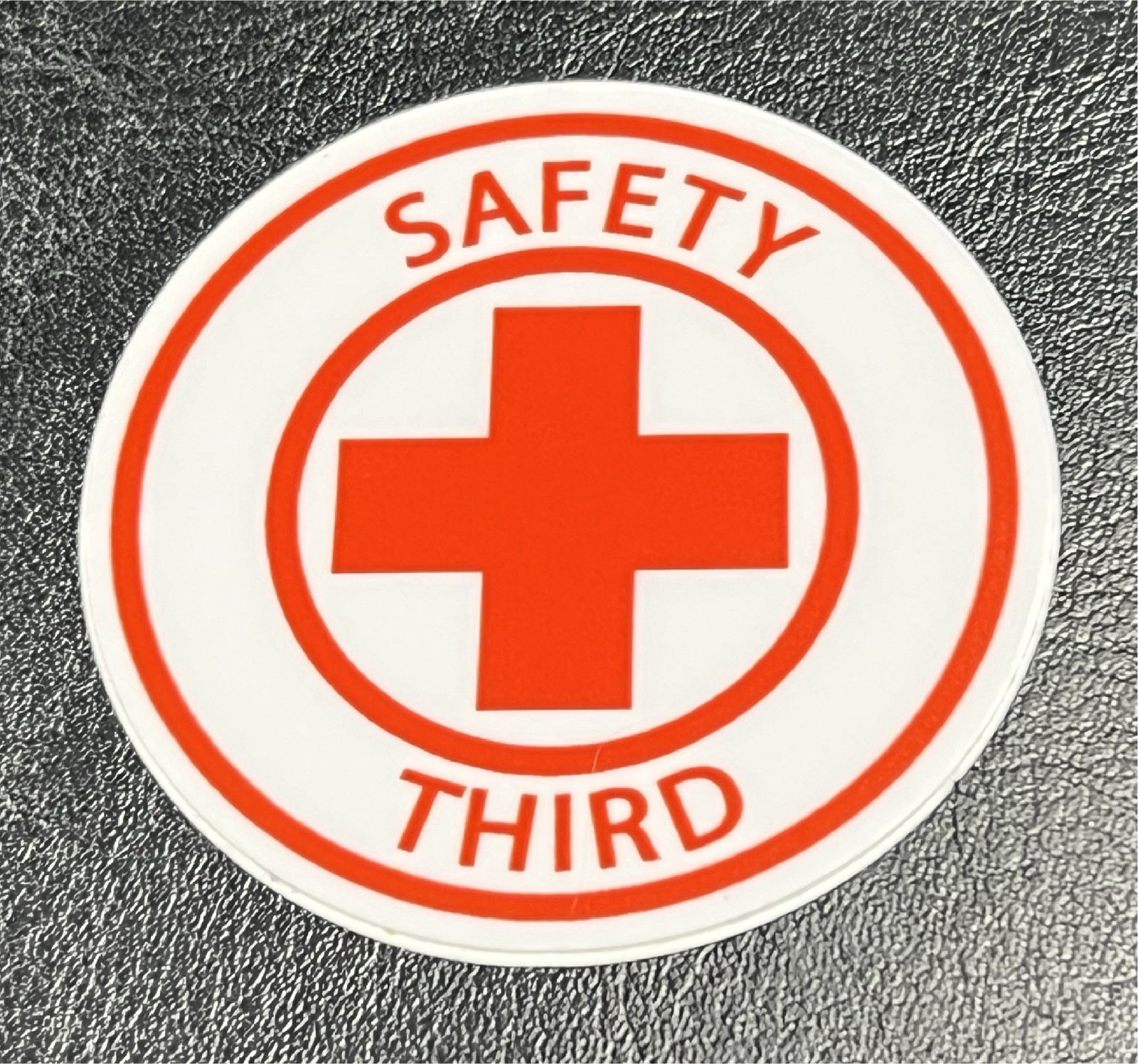 Lot of 10 – Safety Third 3rd 2″ round vinyl construction hardhat sticker decal