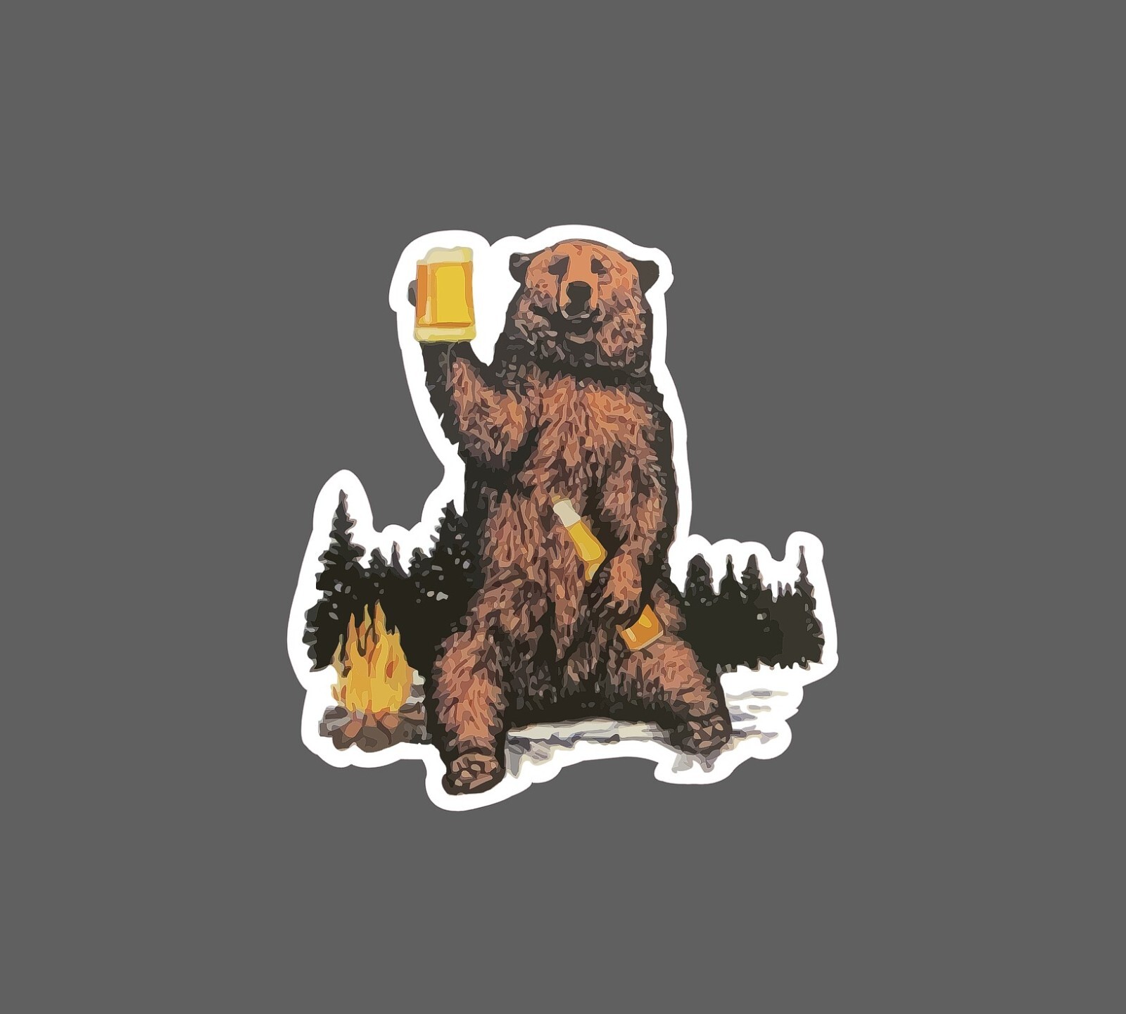 Bear Camping Sticker Beer Waterproof NEW – Buy Any 4 For $1.75 EACH Storewide!