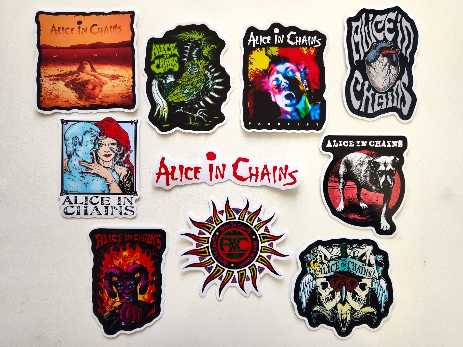 Sticker Pack (10 Vinyl Stickers) 90s Alternative Grunge Rock Band