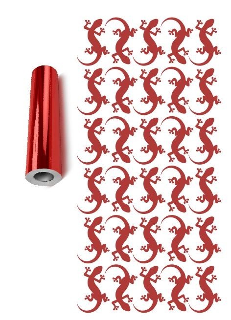 Lizard Stickers Sticker 1-1/4″ DC35 Chrome Red