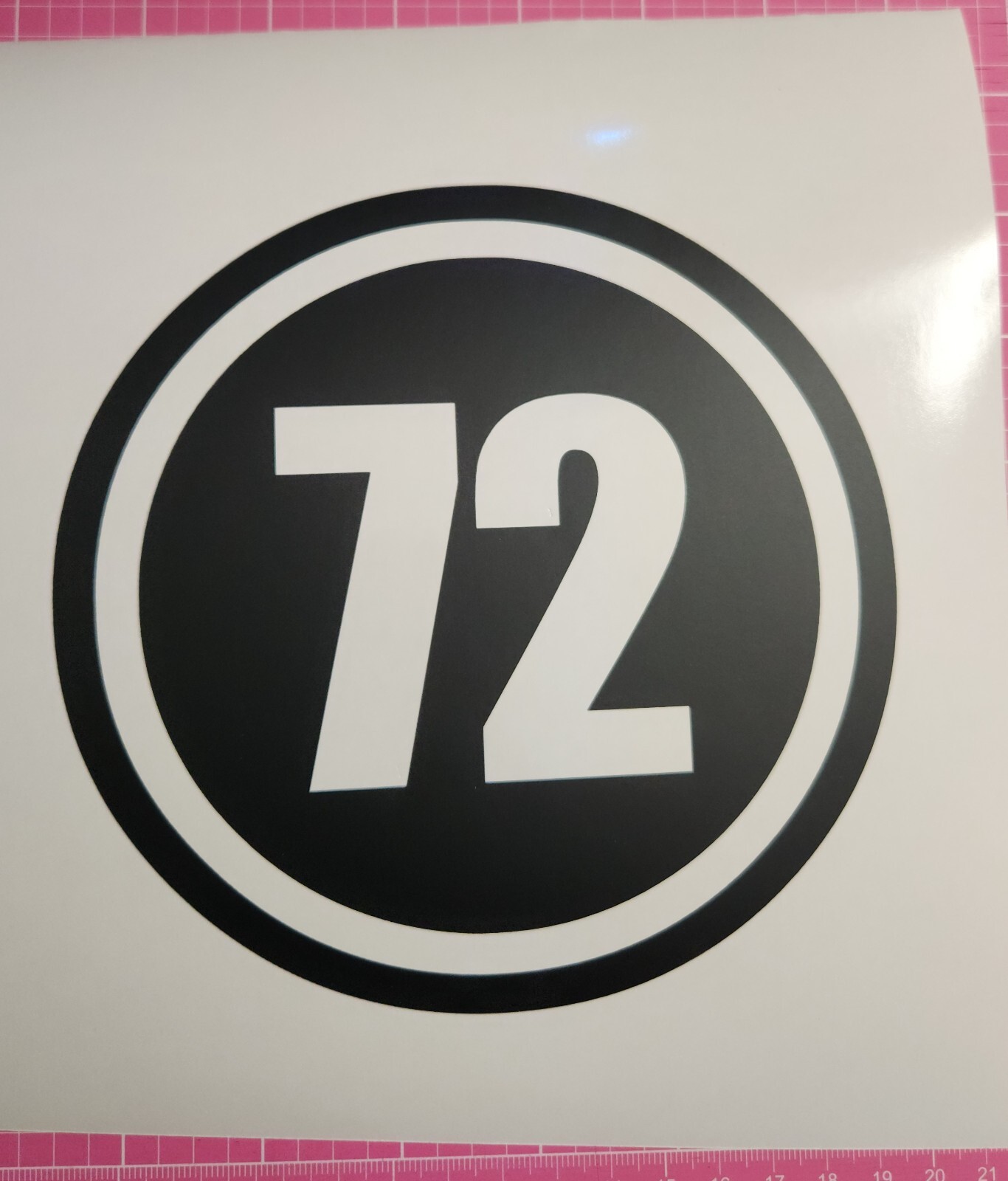 2 pack Racing circle numbers car door custom number rally sport die-cut decal V3