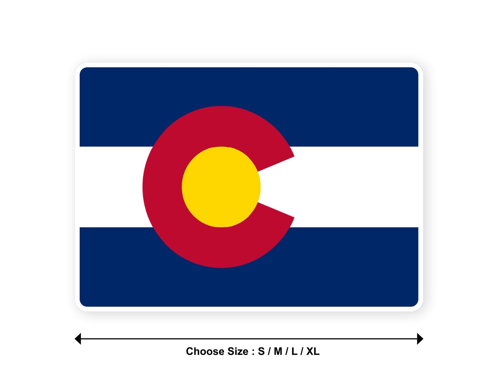 Sticker flag USA COLORADO state united states america 3,9′′(S) -11′′(XL) decal