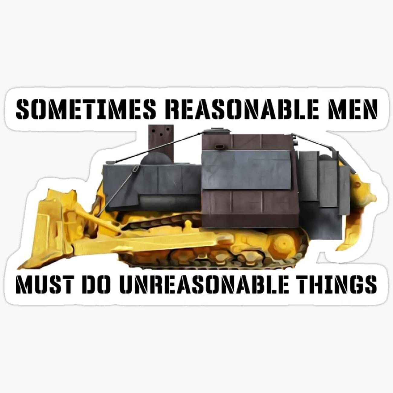Killdozer Sticker 2 Pcs/Set Tread On Them Those Bulldozer Tractor Excavator