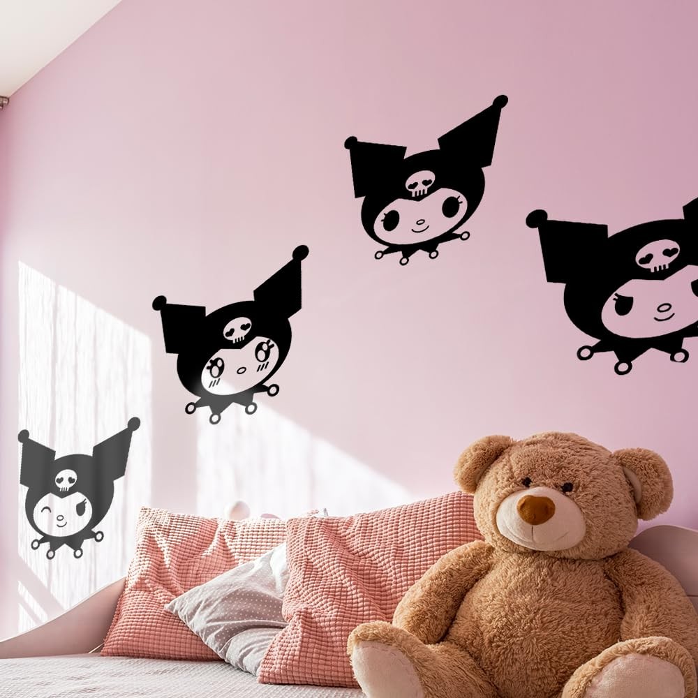 Kuromi Room Decor Wall Art Decal Stickers for Girls – 8″ x 8″ – Kawaii Anime …