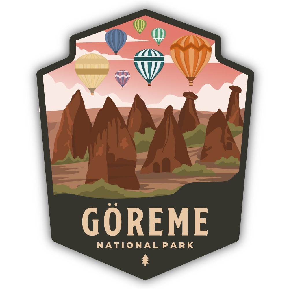 Goreme National Park Emblem Art Cut To Shape Vinyl Sticker