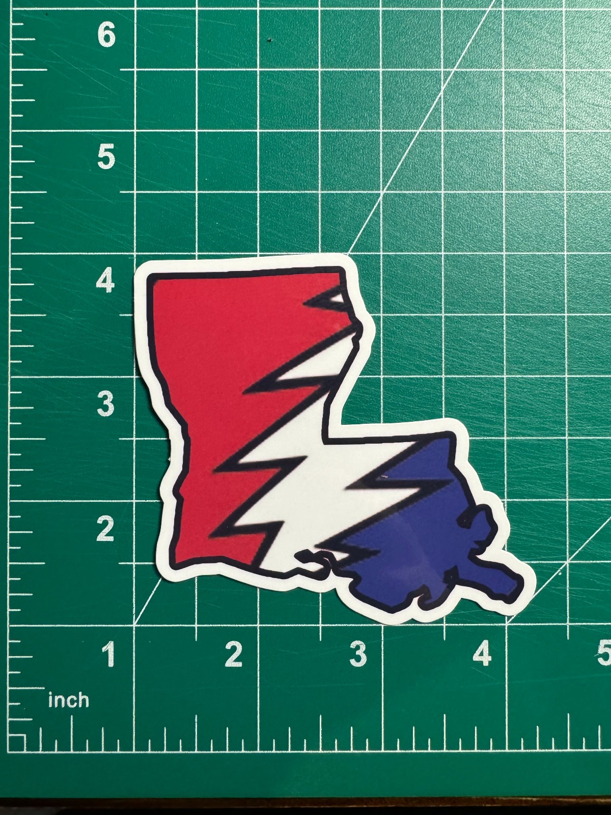Louisiana Stealie – Grateful Dead – Laminated Vinyl Sticker 3″x3″