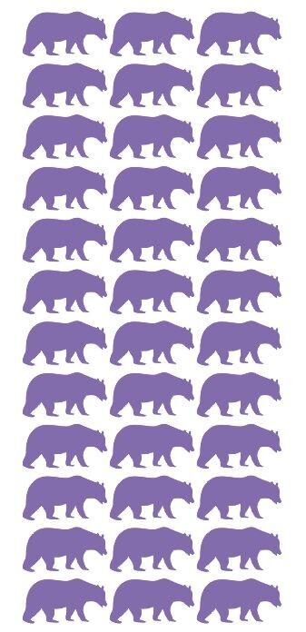 Bear Stickers Sticker Lavender 1-1/4″ DC16-043