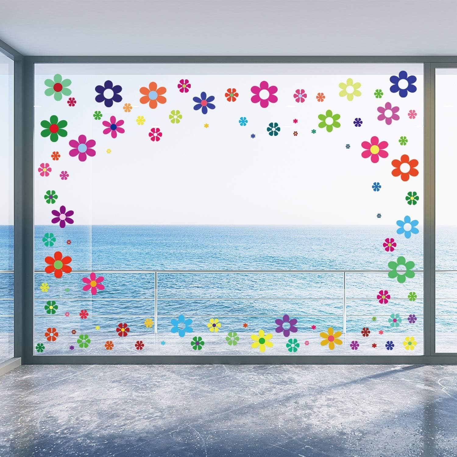 12 Sheets Flower Car Decals Daisy Stickers Flower Car Sticker Self Adhesive Viny
