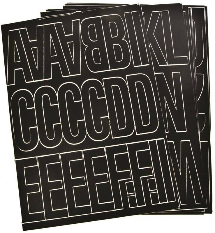 NEW HY-KO 30035 3″ BLACK VINYL PACK OF (156) NUMBERS & LETTERS 6635676