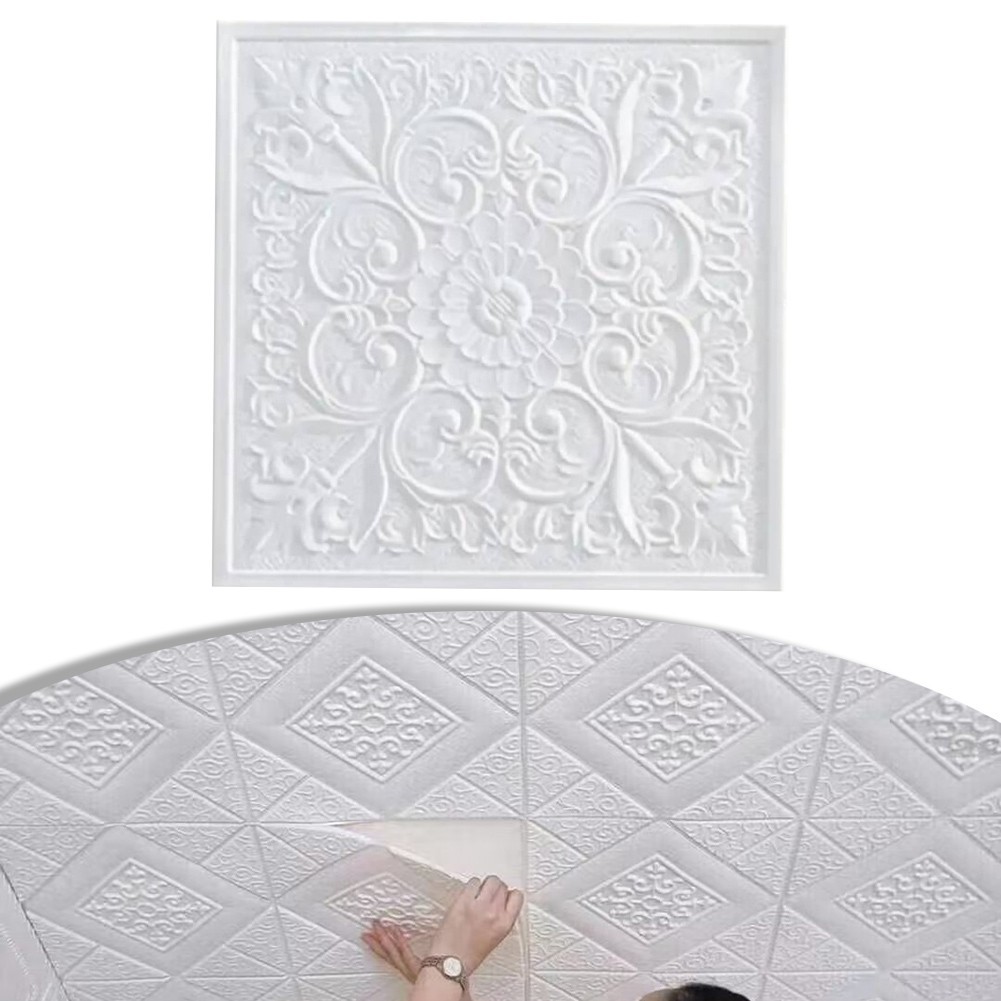 1pc 3D Tile Brick Wall Sticker Self-adhesive Foam Panel Waterproof Stickers