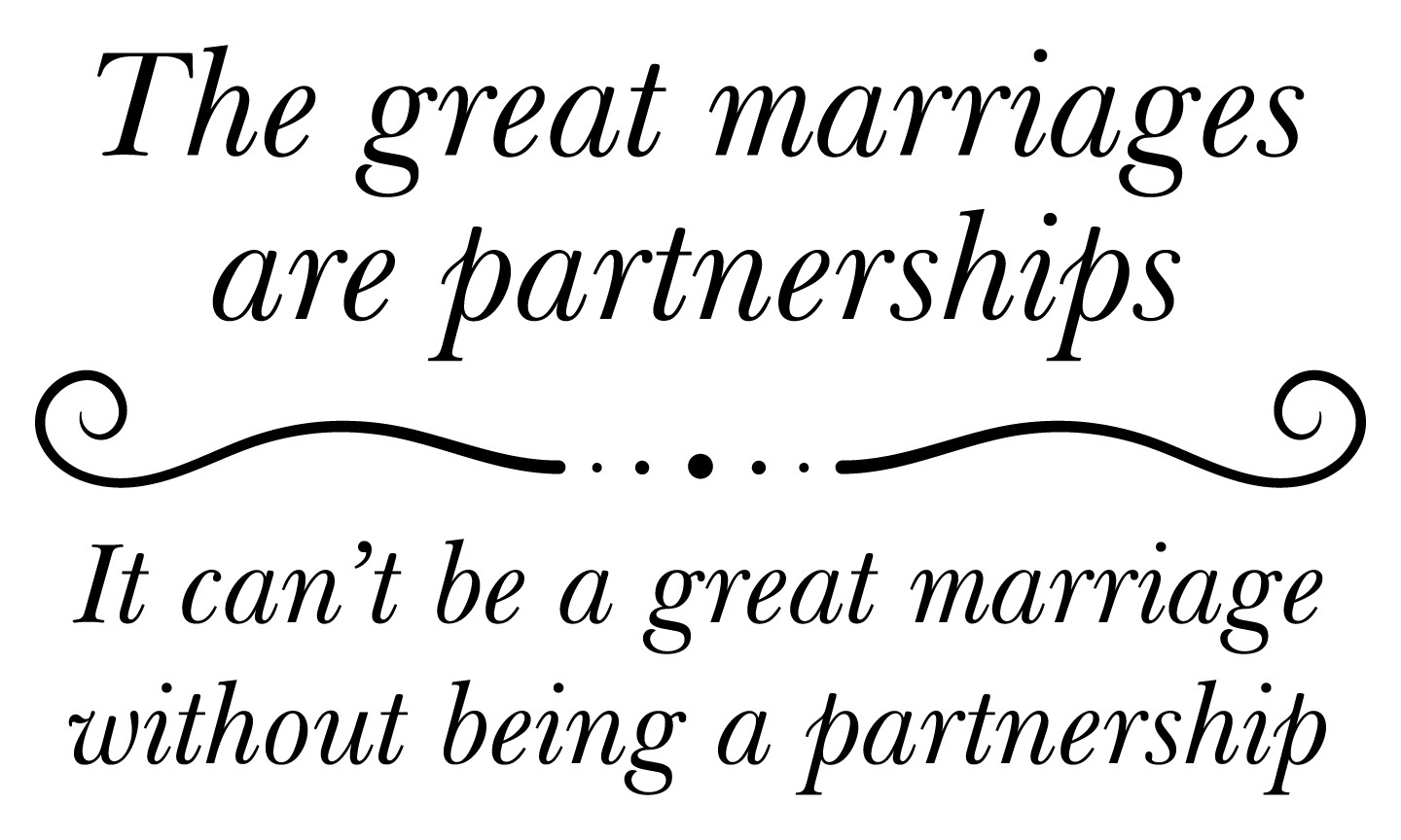 The Great Marriages Are Partnerships – Home Bedroom Vinyl Wall Art Decal Quotes