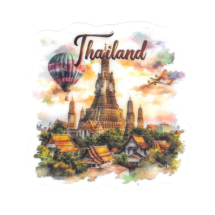 Thailand Wat Arun Temple Bangkok Die Cut Clear Asian Vinyl Sticker Decal
