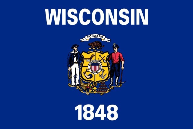 Wisconsin Flag Vinyl Decal / Sticker ** 5 Sizes **