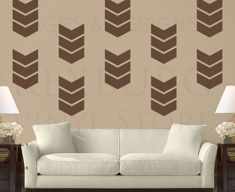 Chevron Pattern Geometric Wall Decal Vinyl Sticker Art Decor Decoration G66