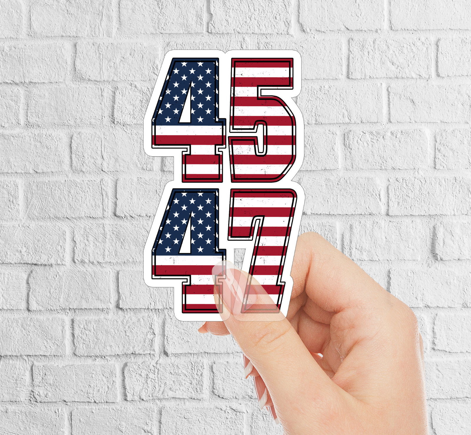 NEW – MAGA Trump 2024 Sticker – 45/47 – ” Vinyl Sticker – 2 x 3.5 INCHES