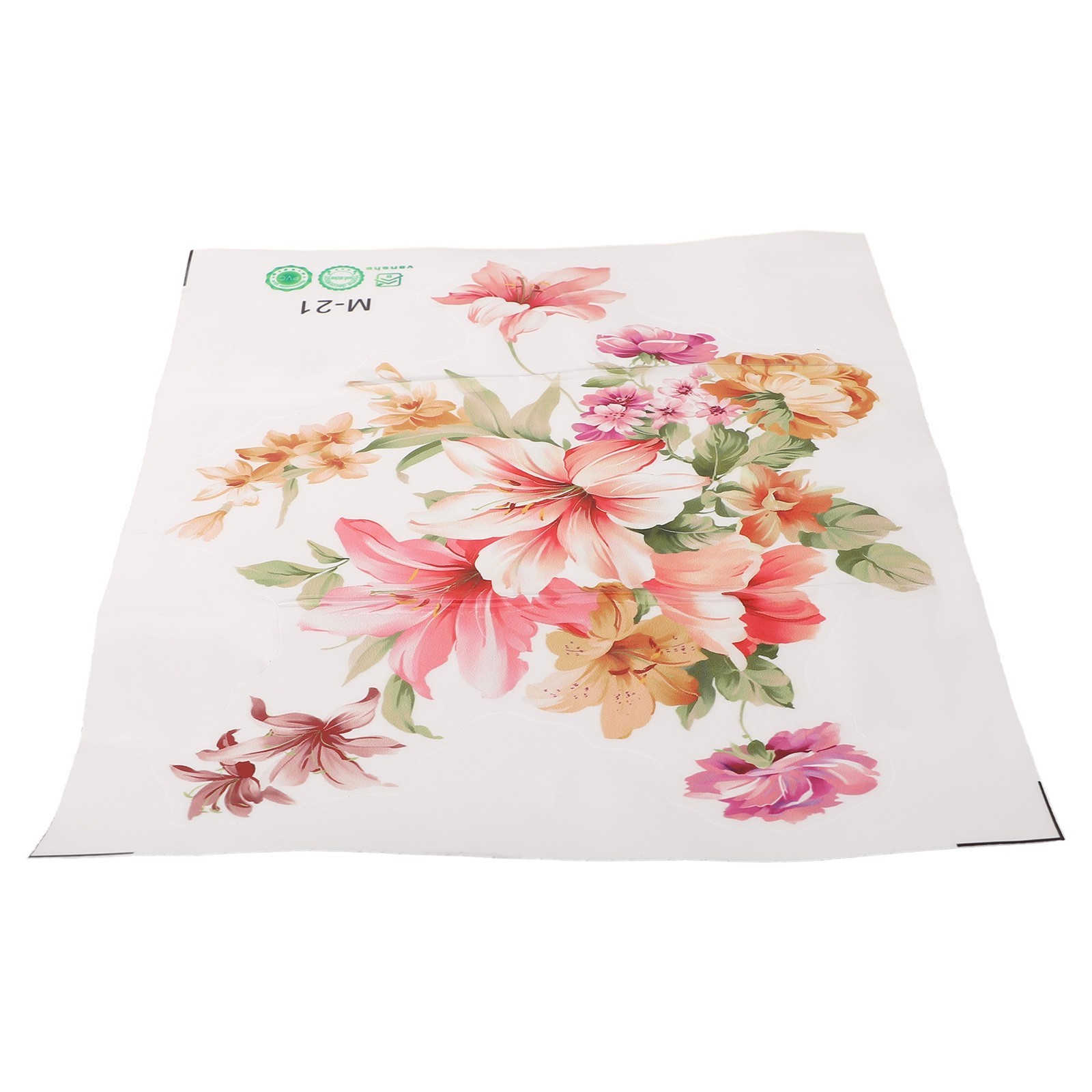 Romantic Flowers Wall Sticker For Bathroom Toilet Seats Fridge Cupboard Decal
