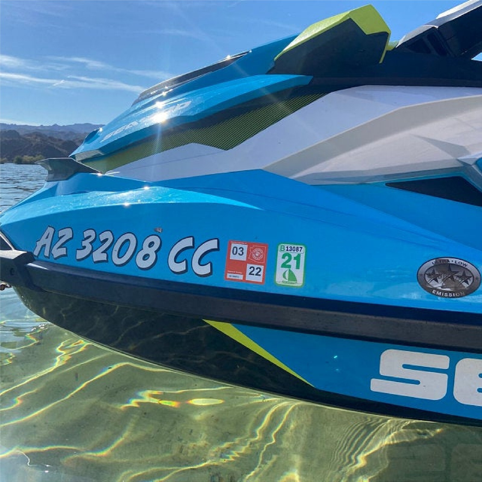 Boat Registration Numbers & Letters 2 Pack 3″ x 15″ Boat & Jetski Stickers 2CL