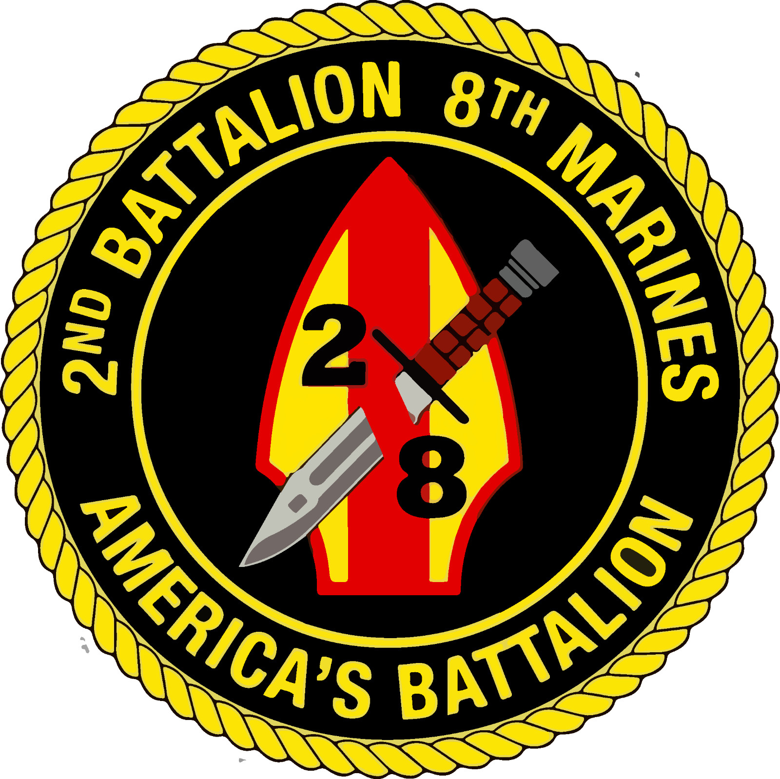 US Marine Corps Badge Sticker 2nd Battalion 8th Marines America’s Battalion