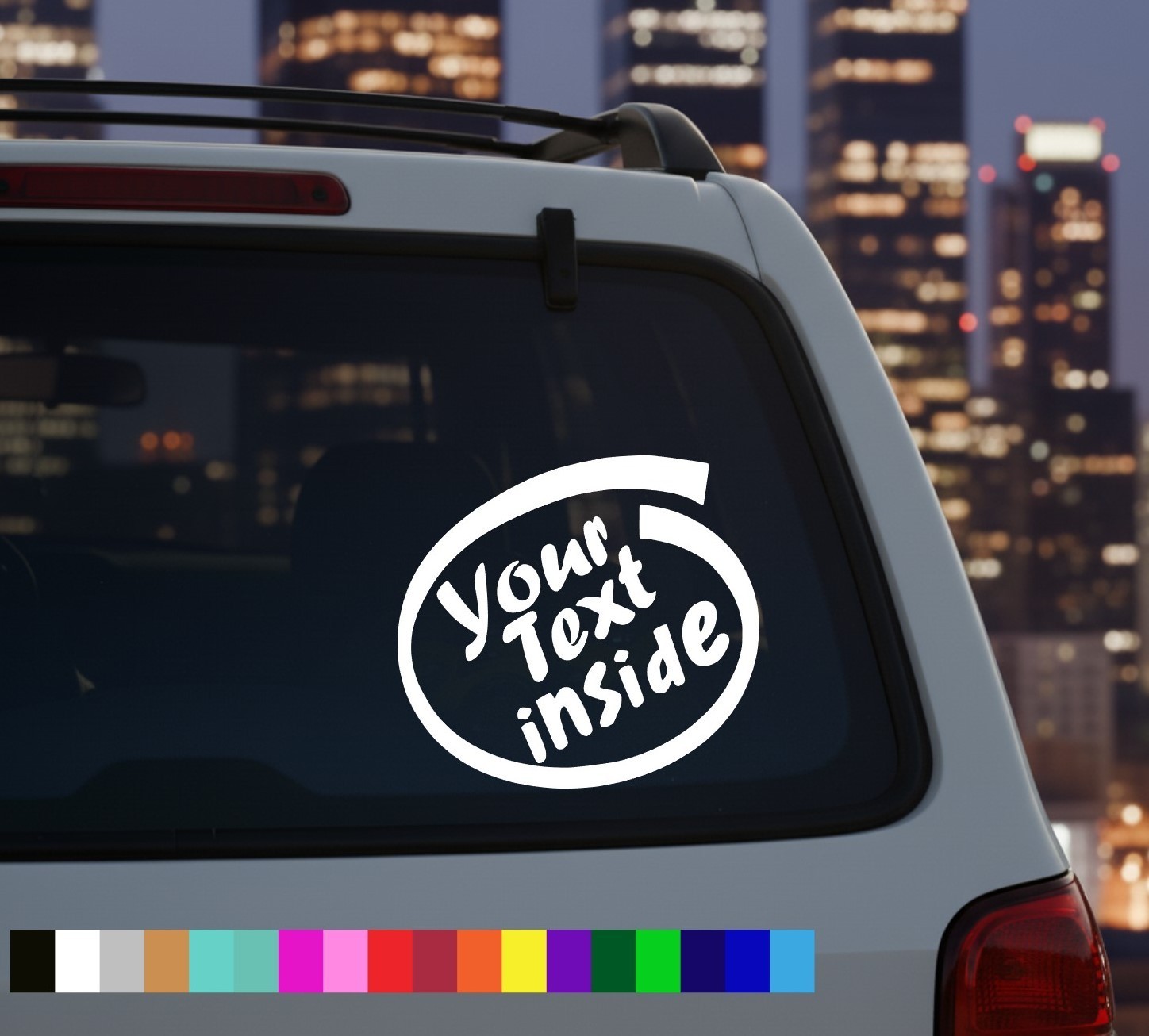 6″ Custom Text Intel Inside Funny Personalized Car Window Vinyl Decal Sticker