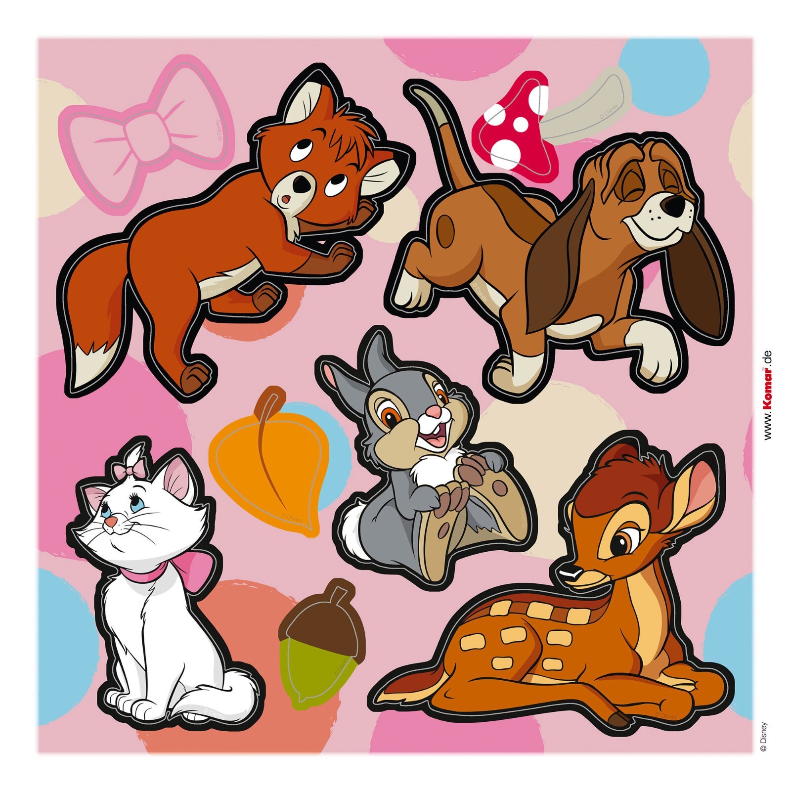 Disney Bambi Wall Stickers Decals Set Cats Dogs Girl Bedroom 2 Sheets 30x30cm