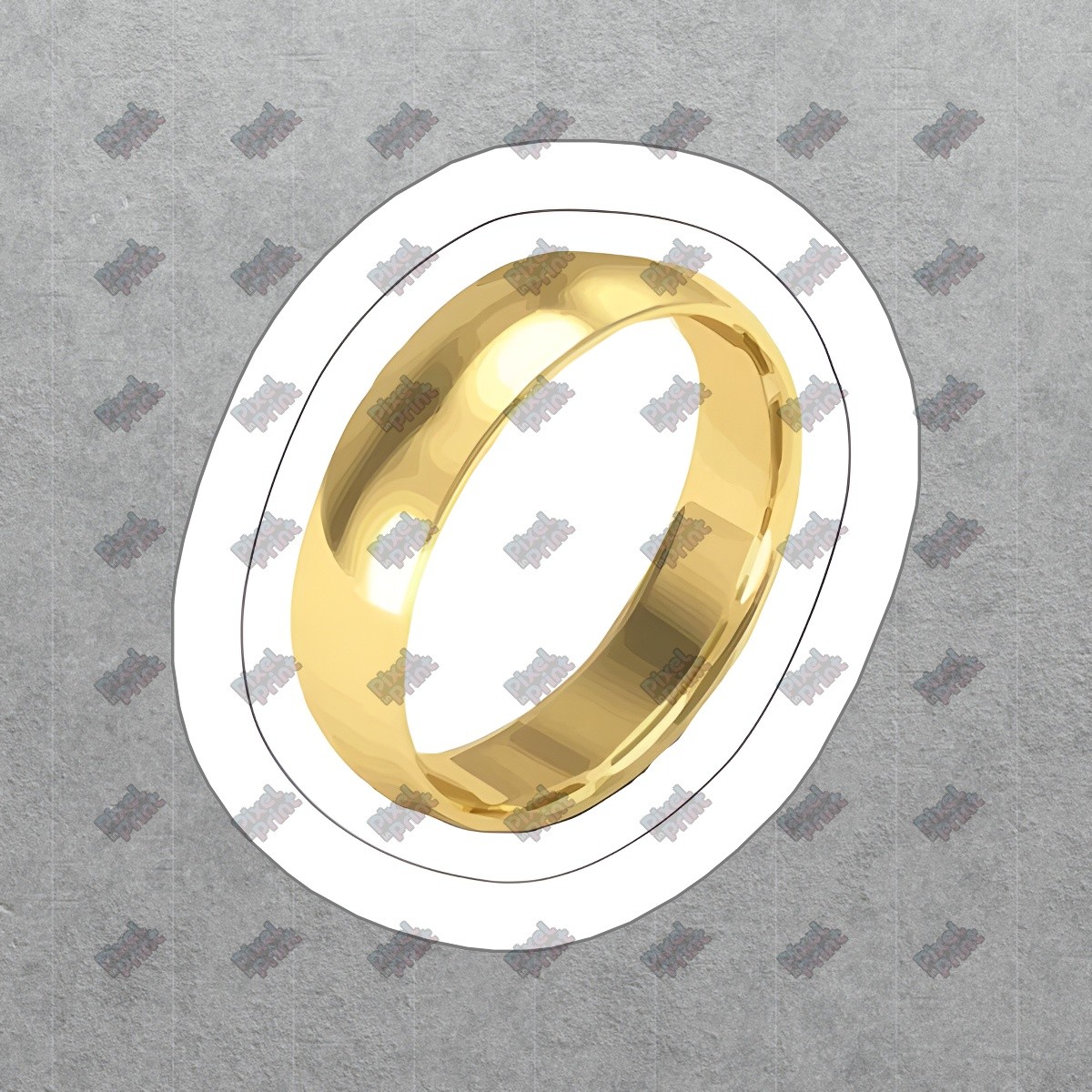 Gold Ring Vinyl Sticker Durable Decal for Laptops, Water Bottles, and #702137