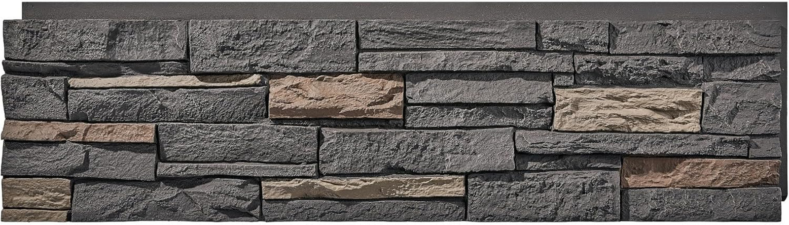 Faux Stone Wall Panels 1-Pack (3.75 Sq Ft) PU Stone Veneer Siding, Mortarless 4