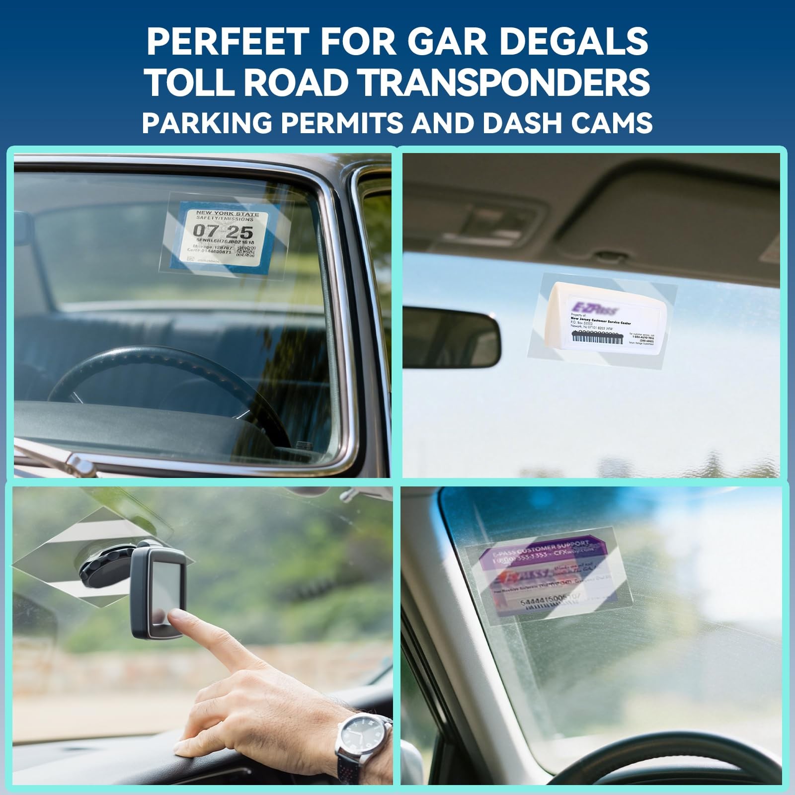 Windshield Sticker Protector Sheets, 3 Pack – 4″×6″ Heat-Resistant