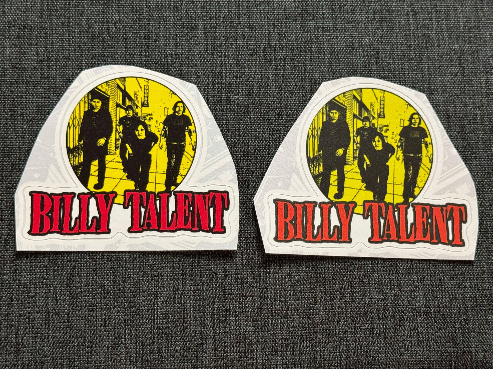 Lot (2) BILLY TALENT 2 1/4″ x 2 3/4″ Band Logo STICKERS Red Yellow FAST! FREE!