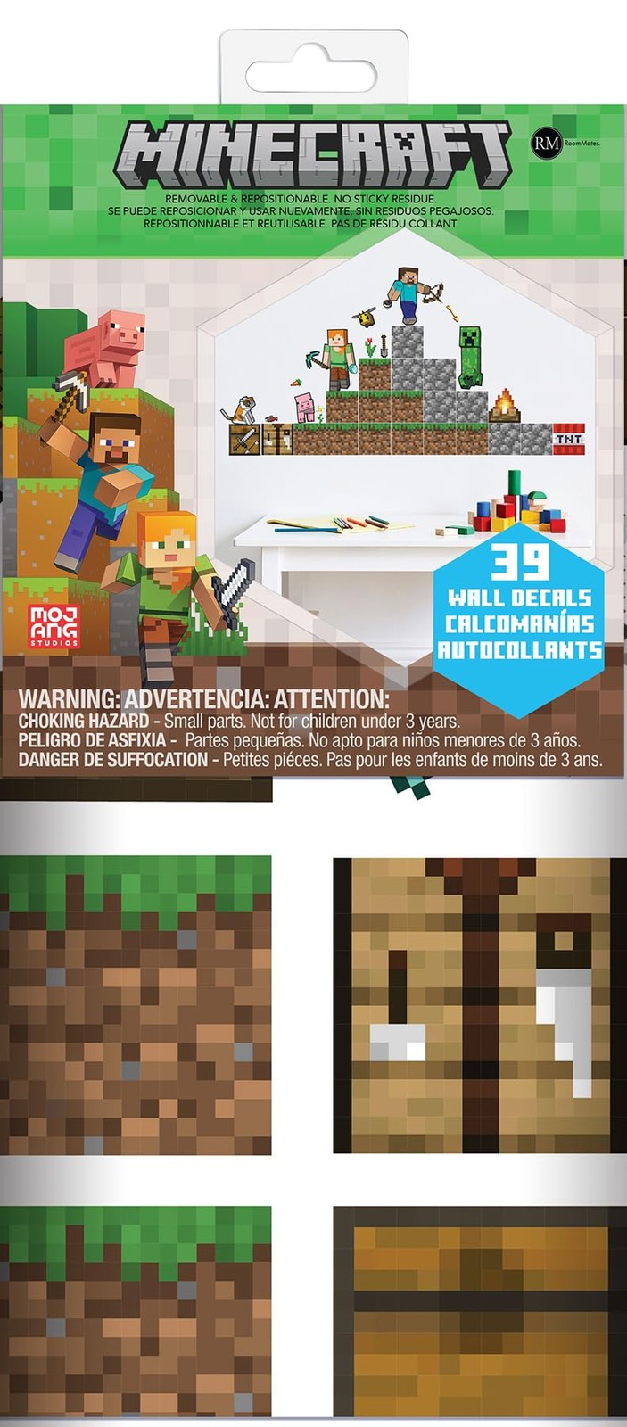 Minecraft Blocks Build Your Own Wall Decals, RMK5581SCS
