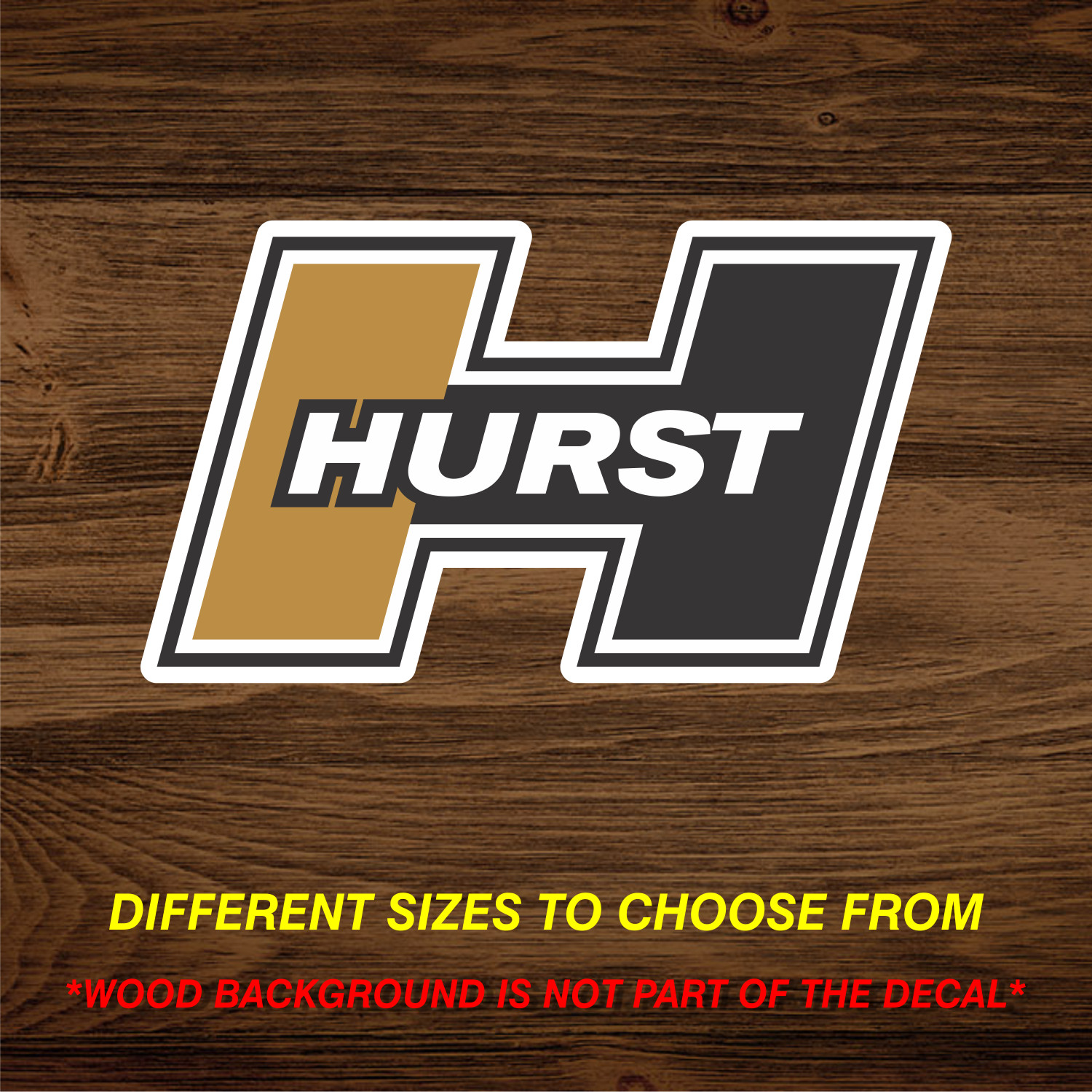 Hurst Black and Gold Vinyl Sticker Decal Car Bumper Truck Laptop