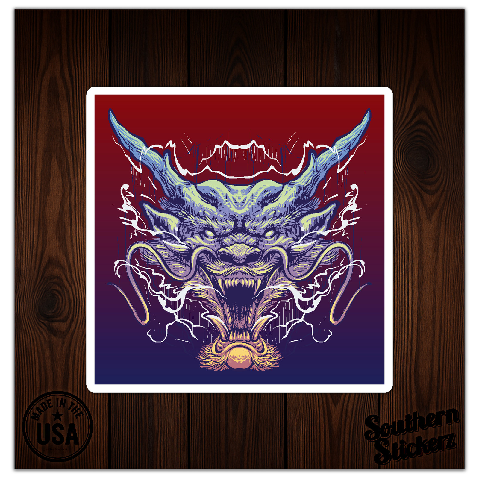 Asian Dragon Head – Vinyl Decal Sticker – Car Window Laptop – ebn11144